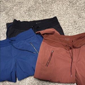 Athleta Trekkie North Joggers Size 4P (Three Pairs)